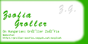 zsofia groller business card